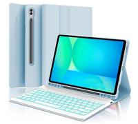 Keyboard Case for Samsung Galaxy Tab 10 FE Plus 13.1inch, S10 FE+ Smart Keyboard Case Magentic Keyboard Cover with S-Pen Holder, Sky Blue
