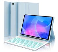 Keyboard Case for Samsung Galaxy Tab A11 Plus/ A9 Plus 11 inch (SM-X210/X216/X218) 2023, Backlite A9+ Keyboard Case with S Pen Holder for A11+(Sky Blue)