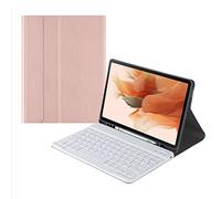 Keyboard Case for Samsung Galaxy Tab A7 10.4 2020 Model (SM-T500/T505/T507), AZERTY French Keyboard, Slim Lightweight Stand Cover with Pen Holder,Rose gold