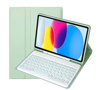 Keyboard Case for Samsung Galaxy Tab A7 10.4-Inch 2020 (SM-T500/T505/T507), Soft Cover with Magnetically Detachable Wireless Bluetooth Keyboard,Green
