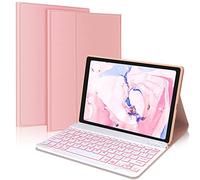 Keyboard Case for Samsung Galaxy Tab A8 10.5 inch 2022, 7 Colors Backlit & Magnetic Detachable Bluetooth Keyboard, Slim Soft Folio Tablet Cover Case for Tab A8 SM-X200/X205/X207, Auto Sleep/Wake Up
