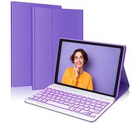 Keyboard Case for Samsung Galaxy Tab A8 10.5 inch 2022, 7 Colors Backlit & Magnetic Detachable Bluetooth Keyboard, Slim Soft Folio Tablet Cover Case for Tab A8 SM-X200/X205/X207, Auto Sleep/Wake Up