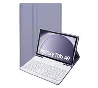Keyboard Case for Samsung Galaxy Tab A9 8.7 Inch 2023, Contain Ñ, Detachable Keyboard with Pen Holder, Protective Case for Tab A9 8.7 Inch Tablet SM-X110/X115/X117,Purple