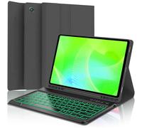 Keyboard Case for Samsung Galaxy Tab A9 Plus 11 inch (SM-X210/X216/X218) 2023,7 Color Backlite 5G A9+ Keyboard Magnetic Case with S Pen Holder(Black)