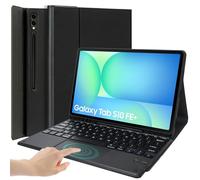 Keyboard Case for Samsung Galaxy Tab S10 FE+ Plus 13.1 inch 2025 Model (SM-X620/X626), Smart Touchpad, Detachable Bluetooth Trackpad Keyboard, Slim PU Stand Cover with S Pen Holder