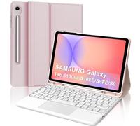 Keyboard Case for Samsung Galaxy Tab S10 Lite S10 FE 2025/S9 FE 2023 10.9 Inch, UK Layout Wireless Bluetooth Keyboard with Stand Cover and Trackpad for Samsung Galaxy Tab S9 11 Inch 2023, Pink