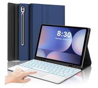 Keyboard Case for Samsung Galaxy Tab S10 Plus/S9FE Plus 12.4", Multi-Touch Trackpad, 7 Color Backlit, Detachable Wireless Bluetooth Keyboard, S Pen Holder, Smart Folio Cover for Galaxy Tab S10+/S9FE+