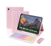 Keyboard Case for Samsung Galaxy Tab S6 Lite 10.4-inch Ultra-Thin Protective Keyboard Case-3-Color Backlight, Detachable Keyboard with S Pen Holder and Mouse, Ideal for Travel and Mobile Office