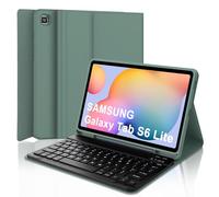 Keyboard Case for Samsung Galaxy Tab S6 Lite 10.4", Wireless Detachable Bluetooth Keyboard, Slim Protective Cover with Pencil holder for Samsung Galaxy S6 Lite 10.4 Inch 2024/2022/2020, Dark Green