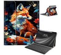 Keyboard Case for Samsung Galaxy Tab S9 FE 10.9'' / Tab S9 11'' 2023 with S Pen Holder, Detachable Wireless Bluetooth Keyboard, with Auto Sleep/Wake Galaxy Tab S9 FE 5G Case, Cute Fox