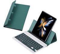 Keyboard Case for Samsung Z Fold4, Bluetooth Keyboard with Folio Full Protection Case for Pad 7.9-inch, QWERTY English Layout, Keyboard with Cover for Fold3/Mix Fold 2 (Green-B)
