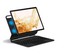Keyboard Case for Tab S9FE S9 S8 S7, Trackpad & LED Backlit & Floating Cantilever Magnetic Stand & S Pen Holder, Magnetic Tab Case with Keyboard Ultra Slim