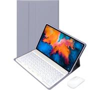 Keyboard Case for Xiaomi Pad 6/6 Pro, 7 Color Backlit Bluetooth keyboard with mouse, Purple