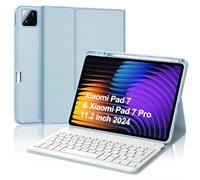 Keyboard Case for Xiaomi Pad 7 & Xiaomi Pad 7 Pro 11.2 Inch 2024, Detachable Magnetic Key Board Smart Folio Cover with Keypad for Mi Pad 7 Pro 11.2 (Sky Blue)