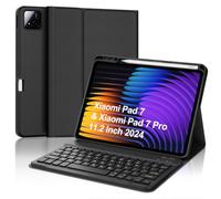 Keyboard Case for Xiaomi Pad 7 & Xiaomi Pad 7 Pro 11.2 Inch 2024, Detachable Magnetic Key Board Smart Folio Cover with Keypad for Mi Pad 7 Pro 11.2 (Black)
