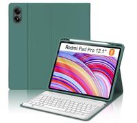 Keyboard Case for Xiaomi Redmi Pad Pro / Xiaomi Poco Pad 12.1 inch, Magnetic Detachable Folio Keyboard Cover with Pencil Holder for Xiaomi Tablet Redmi Pro 12.1" 2024, Precise Cutouts, Auto Sleep/Wake