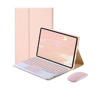 Keyboard Case for Xiaomi Redmi Pad SE 8.7 Inch 2024 with Mouse, Round Keys Detachable Wireless Trackpad Touchpad Keyboard for Xiaomi Redmi Pad SE 8.7 Inch 2024