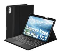 Keyboard Case Touch for Lenovo Idea Tab Pro 12.7" 2025, Bluetooth Keyboard with Trackpad & Twill Cover Case & Adjustable Kickstand & Lighting Keys for Lenovo Idea Tab Pro 12.7 inch