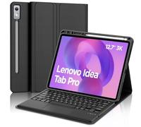 Keyboard Case with Touchpad for Lenovo Idea Tab Pro 12.7 Inch, UK Layout Wireless Detachable Bluetooth Keyboard with Trackpad and Slim Cover for Lenovo Idea Tab Pro 12.7 Inch 2025 Tablet, Black