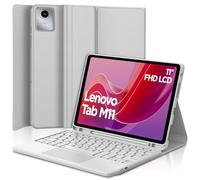 Keyboard Case with Trackpad for Lenovo Tab M11 11 Inch, Wireless Detachable Bluetooth Keyboard with Touchpad and Stand Cover for Lenovo Tab M11 (TB330FU/TB330XU) 11" 2024 Tablet, Light Gray