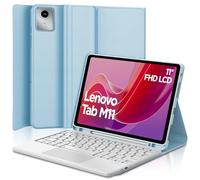 Keyboard Case with Trackpad for Lenovo Tab M11 11", Wireless Detachable Bluetooth Keyboard with Touchpad and Stand Cover for Lenovo Tab M11 (TB330FU/TB330XU) 11 Inch 2024 Tablet, Sky Blue