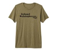 Keyboard Catastrophe Cute Silly Jokes for Folks Who Love Cat Premium T-Shirt