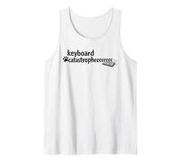 Keyboard Catastrophe Cute Silly Jokes for Folks Who Love Cat Tank Top