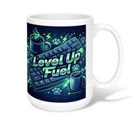 Keyboard Ceramic Coffee Mug, Gaming Modern Coffee Cup Paw Prints None Green Novelty Office Drinking Cup with Handle Ideal for Friends Family Lovers Eldership Senior Co-Worker 15 Oz