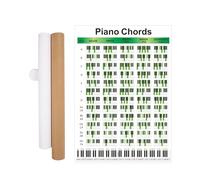 Keyboard Chord Poster - Foldable Music Sheet, Theoretical Guide Map | Piano Scale Diagram Beginner Practice Chart Visual Aid for Composers, Teachers