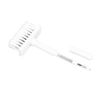 Keyboard Cleaning Brush, Headphone Clean Tool 5 in 1 Multifunction, Separate and 3 Row Design with Soft Brush for Daily Use (White)