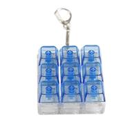 Keyboard Clear Click Key Chain Toy Key Cap Tester Stress Reliever 9 Mechanical Switch Button Switch Tester Keychain for Work Break