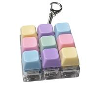 Keyboard Clicker Fidget - Portable Pendant for Stress Relief | ABS with Smooth Key Press, Compact Keychain Accessory, Fun Clicking Toy, Bag Charm Attachment, Relaxation Tool