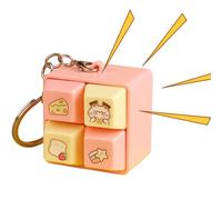 Keyboard Clicker Keychain, Square Grid Fidget, Novelty Plaything with Portable Design, Plaything Accessory with Strong Craft, 1.69x1.69x1.57Inches Household Fixture, Desk Organizer for Office Car Use