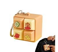 Keyboard Clicker Keychain, Square Grid Fidget, Novelty Plaything with Portable Design, Plaything Accessory with Strong Craft, 1.69x1.69x1.57Inches Household Fixture, Desk Organizer for Office Car Use