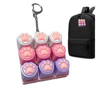 Keyboard Clicker - Realistic Sensory Toy, Nine In Game, Glowing LED Light Feature, Interactive Handheld Play Experience, Desktop Novelty Accessory, White Small Cute Electronic Button Pad