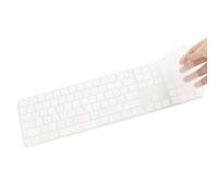 Keyboard Cover for 2024 Apple Magic Keyboard with Touch ID & Numeric Keypad Model A3119 Ultra Thin Protector Silicone(4 Keys ON The Left of Space BAR)-Clear