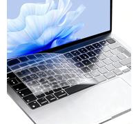 Keyboard Cover for 2025 MacBook Air 13" M4, 2022 2024 13.6" Air M2 M3, 2023-2025 Air 15" M2 M3 M4, 2021-2024 MacBook Pro 14"/16" M1 M2 M3 M4, WaterProof TPU Clear Keyboard Skin EU/UK Layout