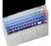 Keyboard Cover for Dell Chromebook 2-in-1 3100 5300 5190 3181, Chromebook 11 3120 3180 3189 3380 3400, 11.6 13.3 14 US Keyboard Cover Skin Protector-Strip Blue