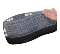 Keyboard Cover for Logitech K350 Wireless Wave Keyboard, Logitech MK570 MK550 Wireless Wave Keyboard, Logitech K350 MK550 MK570 Keyboard Accessories Protective Skin-Clear
