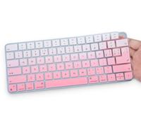 Keyboard Cover Skin for 2024-2021 Apple iMac 24 Inch Magic Keyboard A2450 / A2449 with Touch ID, iMac 24 Inch M4 M3 M1, Mac mini Accessories Skin, Gradual Pink