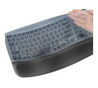 Keyboard Cover Skin for Logitech Wave Keys MK670 Keyboard Protector, Logitech MK670 Wave Keys Wireless Ergonomic Keyboard Desktop PC Silicone Clear Keyboard Skin Protector-Clear