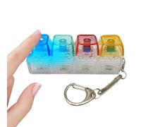 Keyboard Fidget | Bag Pendant with Light,Stress Relief Keychain - for Kids Teens Adults Study Work Travel Home Office Programmers College Students Collectors Conference