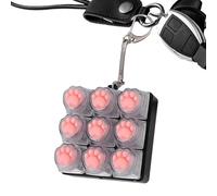 Keyboard Fidget, Cat Paw Shape Clicker Keychain Stress Relief Keyboard Toy Accessory Cute Mechanical Clicker Fidget Sensory Toy for Kids Boys Girls Family Travel Backpack Office School Home Use