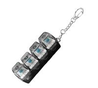 Keyboard Fidget Click Toy, Four Key Light Gadget, Compact Size for Tactile Play, LED Press Feedback Detail, Desk Stress Relief, Use for Classroom Office Bag Decoration