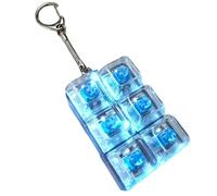 Keyboard Fidget Clicker - 6 Button Light, Fidget Toy with Sensory Clicks, Handheld Gadget, Stress Relief Accessory, Interactive Play Item for Kids Teens Home Office School Classroom Travel Commuting