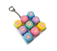 Keyboard Fidget, Clicker Fidget Toy, Nine-key Mechanical Keyboard Keychain Decompression Toy for Office School Travel (colorful yellow)