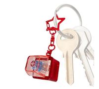 Keyboard Fidget Clicker, Light-Up Star Button, 2x2 Inch Keychain Toy With Durable Build, Strong Stress Accessory, Retro Play Gadget With Fun Design, Relaxation Tool For Car Airplane