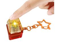 Keyboard Fidget Clicker, Light-Up Star Button, 2x2 Inch Keychain Toy With Durable Build, Strong Stress Accessory, Retro Play Gadget With Fun Design, Relaxation Tool For Car Airplane