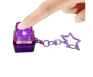 Keyboard Fidget Clicker, Light-Up Star Button, 2x2 Inch Keychain Toy With Durable Build, Strong Stress Accessory, Retro Play Gadget With Fun Design, Relaxation Tool For Car Airplane