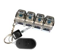 Keyboard Fidget Clicker - Mechanical Switch Key Ring with LED Lights, Anti-Stress Touch Toy, Transparent Cap, Realistic Clicky Charm | for Adults and